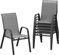 Patio Chairs Set of 6, Stackable Chairs by GarveeLife