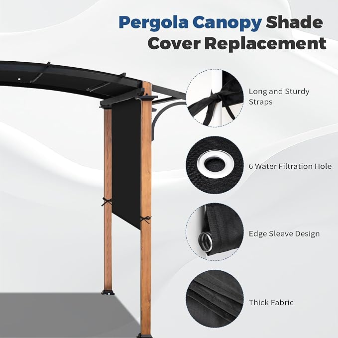 17' x 6.8' Waterproof Pergola Canopy Replacement Cover - Image 6