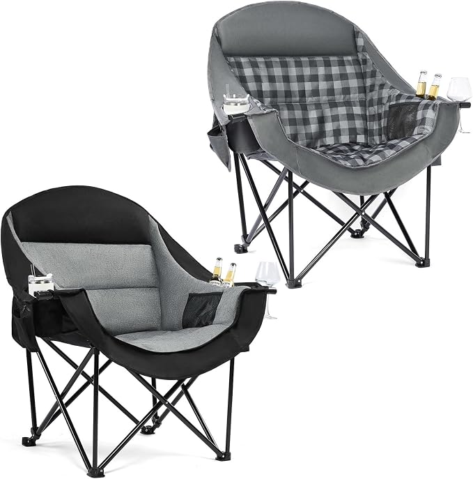 Oversized Camping Chair for Adults 2 Pack by PUVASIA