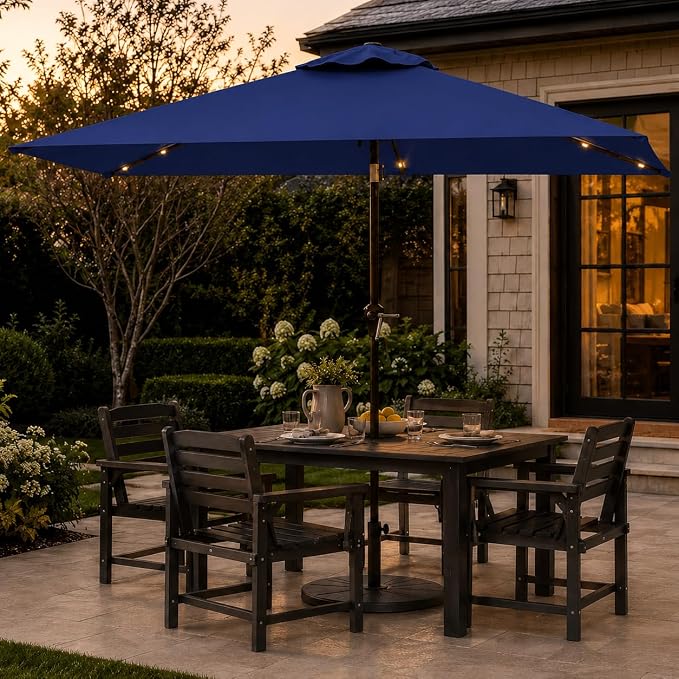 6.5 x 10ft Rectangular Patio Umbrella by PatioKingdom