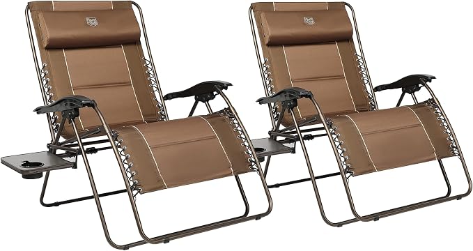 TIMBER RIDGE Oversized Zero Gravity Chair, 33In Wide XXL Zero Gravity Reclining by TIMBERRIDGE