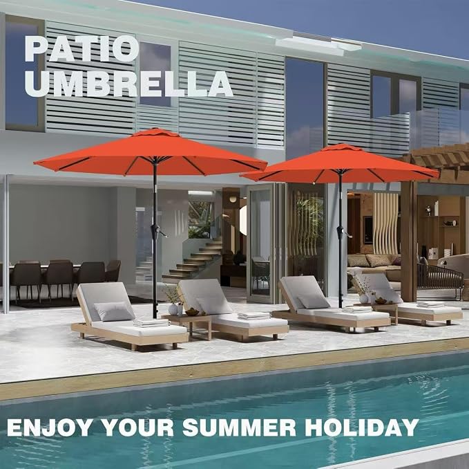 9 FT Patio Umbrella for Outdoor, Outdoor Table Umbrella - Image 8