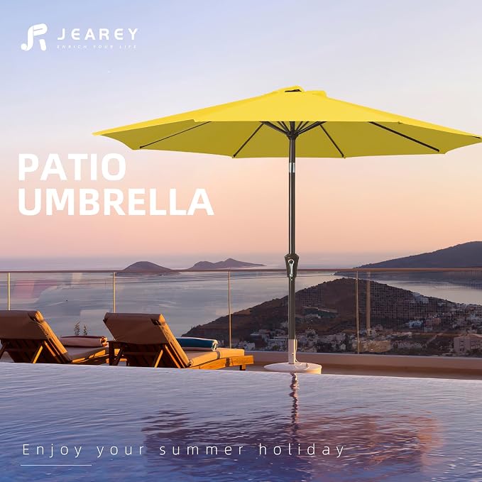 JEAREY 10 ft Outdoor Patio Umbrella w/Tilt and Crank - Image 7