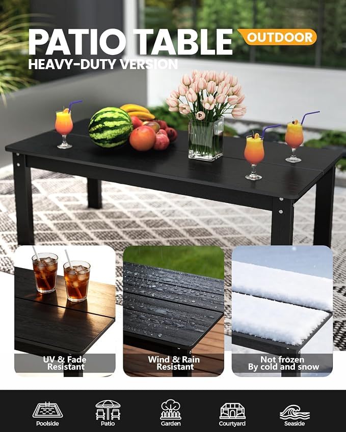 Adirondack Coffee Table, All-Weather HDPE, 304 stainless steel hardware - Image 4