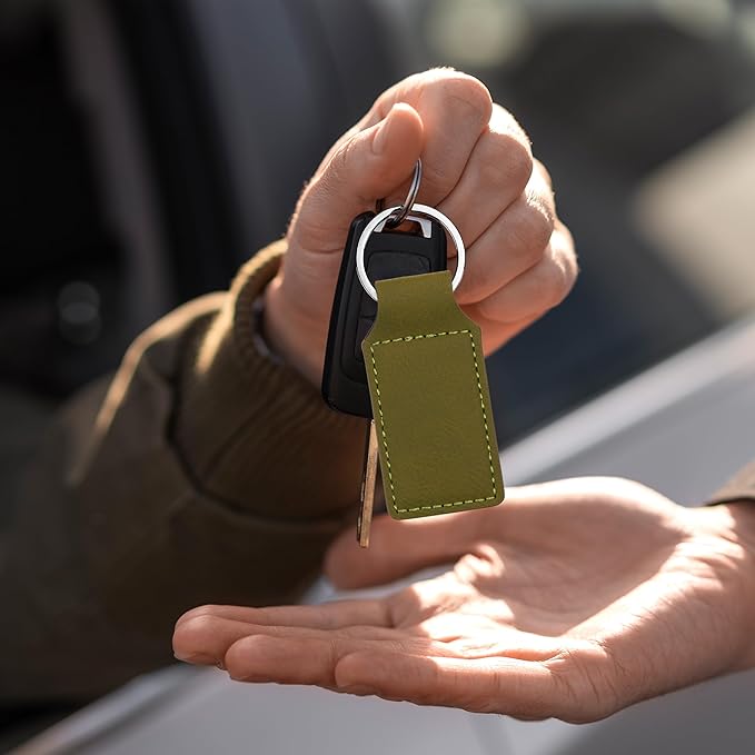 LaserGram Rectangle Keychain, Coat of Arms Germany, Personalized Engraving Included (Camo Green)