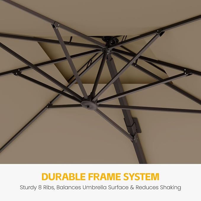 10x10 FT Patio Cantilever Umbrella - Image 5