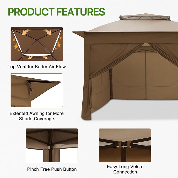 COOS BAY 11x11 Pop Up Gazebo - Image 4