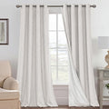H.VERSAILTEX Blackout Curtains Linen Curtains 120 inches Long 100% Black Out by HVERSAILTEX