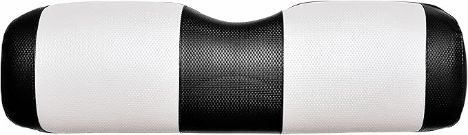 Seat Cover Replacement for Yamaha Drive or G-29 Golf Cart - Front Bench Seat - Premium Marine Vinyl - 5 Panel Stitching - Staple On Installation - Two-Tone Golf Cart Seat Covers (Black & White)