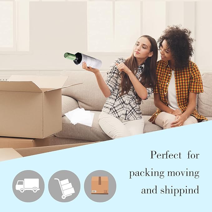 Foam Pouches, Cushion Foam Pouch for Moving and Storing, Convenient to Use, Making Packaging and Transportation Easier,Best Packaging Material (14"X14" 100Pcs Foam Sheets)