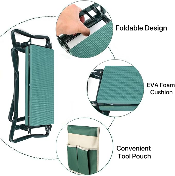Roixeeds Garden Kneeler and Seat Foldable Gardening Bench Stool - Image 4
