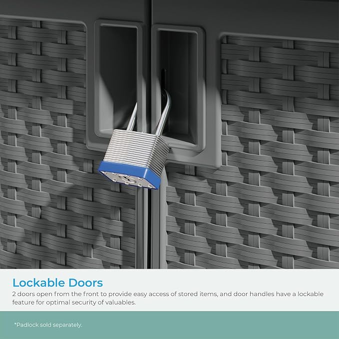 Suncast Lockable Outdoor Cabinet Storage - Image 7