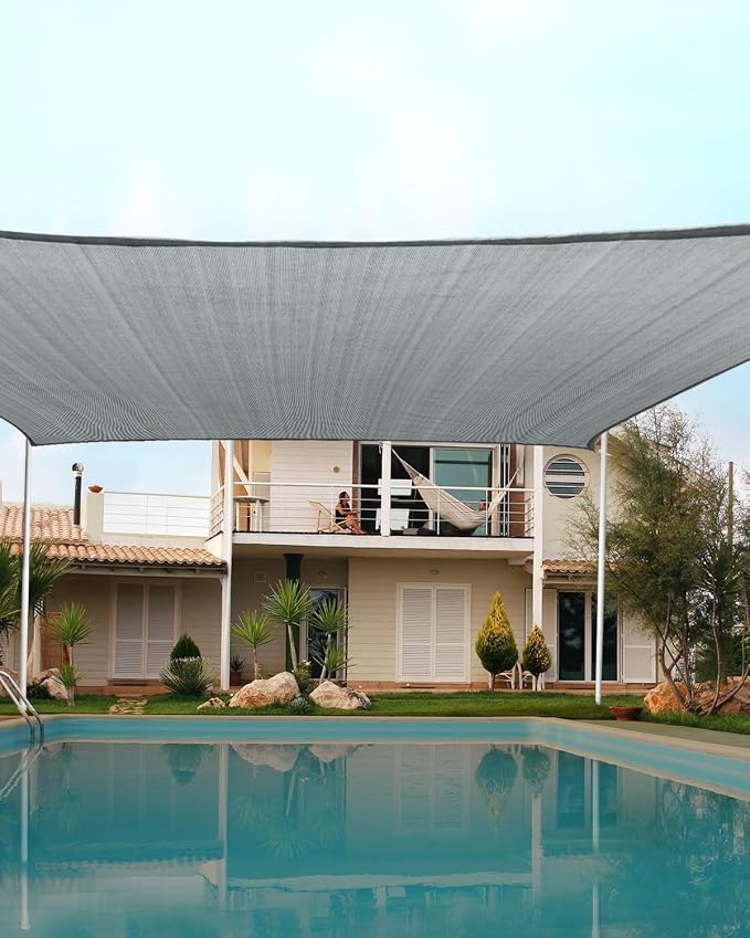 Quictent 100% Waterproof Sun Shade Sail Canopy 185G Polyester Fabric Shade Cloth by QUICTENT