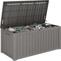 Outdoor Storage Box, 155 Gallon Large Outdoor Resin Deck Box, Storage by KAMABOKO