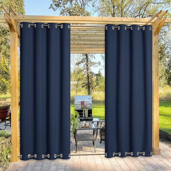 NICETOWN Gazebo Curtains Outdoor Waterproof & Windproof 95 inch Length by NICETOWN