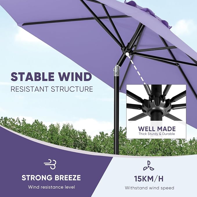 Tempera Patio Market Outdoor Table Umbrella - Image 5