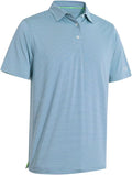 Golf Shirts for Men Dry Fit Short Sleeve Print Performance Moisture Wicking Polo Shirt