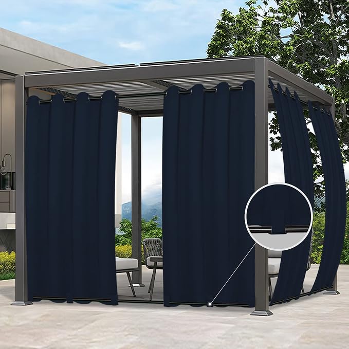 Easy-Going Outdoor Curtains for Patio 1 Panel, 54x84 inch, Weatherproof Privacy by Easy-Going