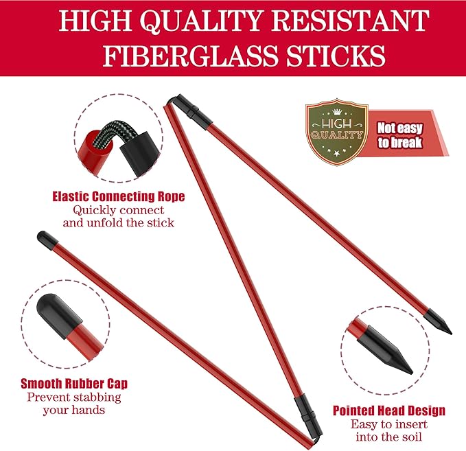 Golf Alignment Sticks 2 Pack,Upgraded 48" Collapsible Alignment Stick Golf Training Aid for Aiming, Putting, Swing Trainer, Golf Training Sticks with Clear Tube Case