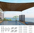 Quictent Sun Shade Sail for Patio w/Hardware Kit 185GSM 24x24ft Brown | Square by QUICTENT