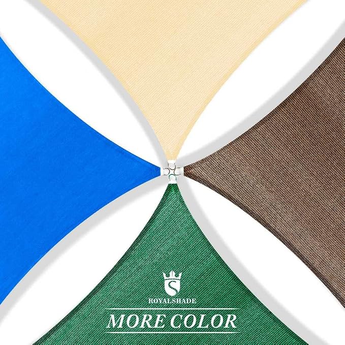 Royal Shade 14' x 16' x 21.3' Sand Beige Right Triangle Sun Shade Sail Order to - Image 9