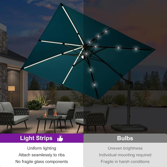 PURPLE LEAF Patio Umbrella Left-right Tilt 10FT - Image 3