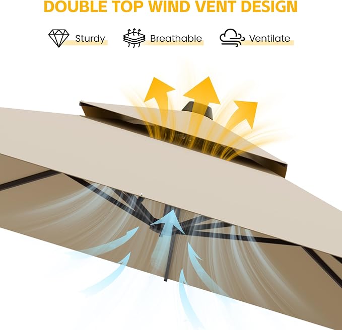 9x12 FT Patio Cantilever Umbrella - Image 7