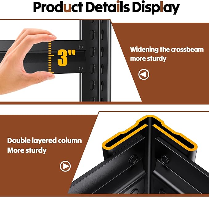 2-Pack 71.2''H Storage Shelves, Wood Garage Shelving, Adjustable Heavy Duty - Image 3