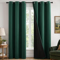 MIULEE Hunter Green 100% Blackout Curtains by MIULEE