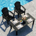 Stackable Set, 2 Chairs with 47in Table, All-Weather HDPE, 380 lbs Each + by nevilywood