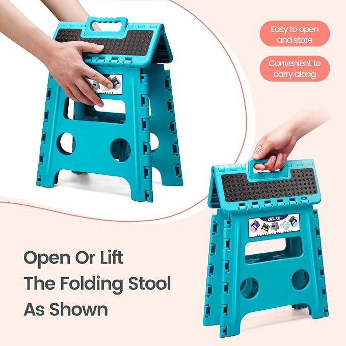 Delxo Folding Step Stool 13 Inch, 300 Lbs Step Stool - Image 8