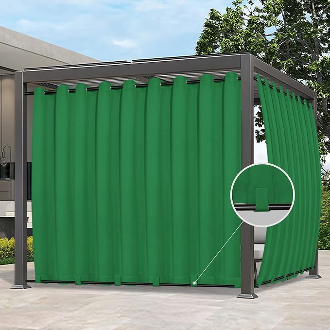 Easy-Going Outdoor Curtains for Patio 1 Panel, 150x84 inch, Weatherproof by Easy-Going