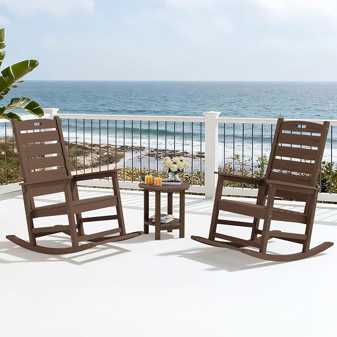 SERWALL HDPE Outdoor Rocking Chair - Image 9