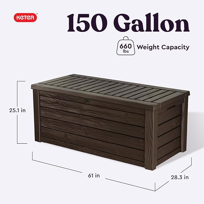 Keter Westwood 150 Gal Outdoor Storage Box - Image 3