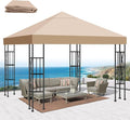 10x10 Gazebo Canopy Replacement Top, 300D High-Density Waterproof Single Layer by Bsteciar