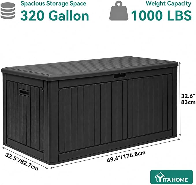 YITAHOME 320 Gallon Double-Wall Deck Box - Image 7