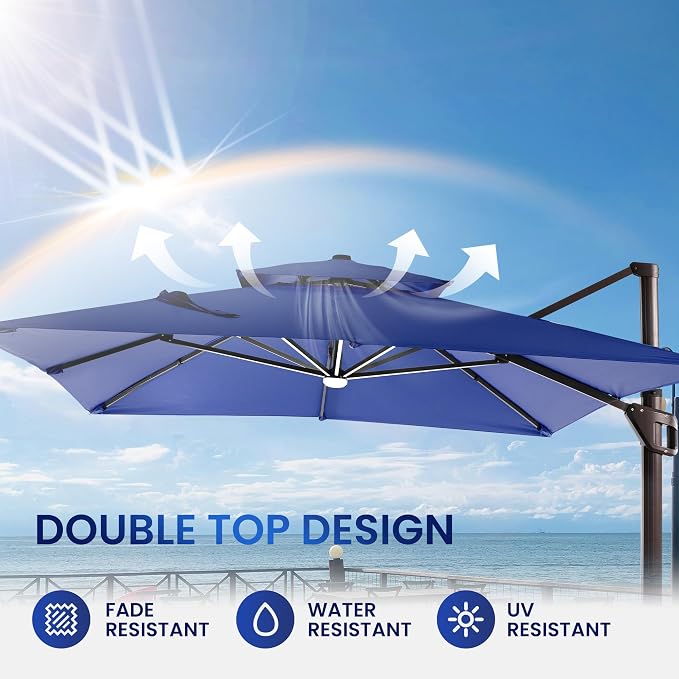 10 X 13 FT Cantilever Patio Umbrella Outdoor - Image 8