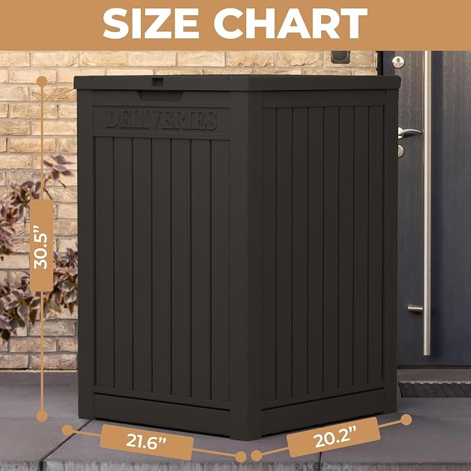 55 Gallon Package Delivery Box for Outside, Weather Resistant UV Protection - Image 4