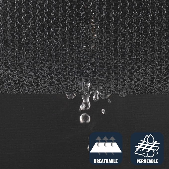 SUNNY GUARD Custom Size 7'x10'x11.2' Graphite Grey Sun Shade Sail Triangle UV - Image 5