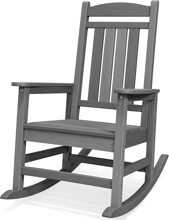 SERWALL Rocking Chair Outdoor, HDPE Patio Rocking Chairs, Porch Rocker by SERWALL