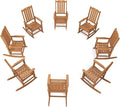 THOEOE Outdoor Rocking Chairs Set of 8, Oversized Patio Rocking Chair | HDPE by THOEOE