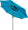 9 ft Solar Umbrella, 32 LED Lighted Patio Umbrella, Table Market Umbrella by Blissun