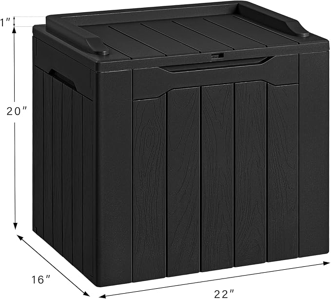 Devoko 30 Gallon Resin Deck Box Waterproof Outdoor Storage Box - Image 7