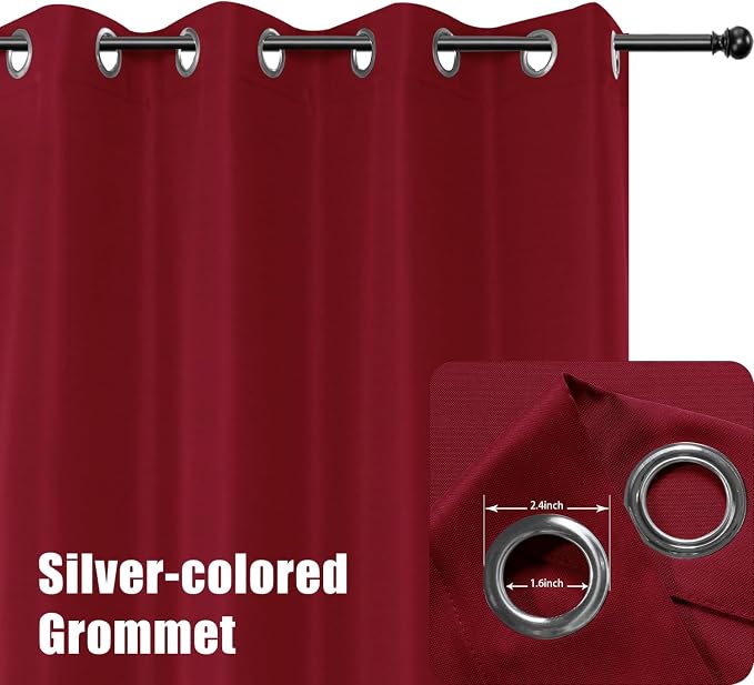BONZER Outdoor Curtains for Patio Waterproof Thick Privacy | Grommet Light - Image 2