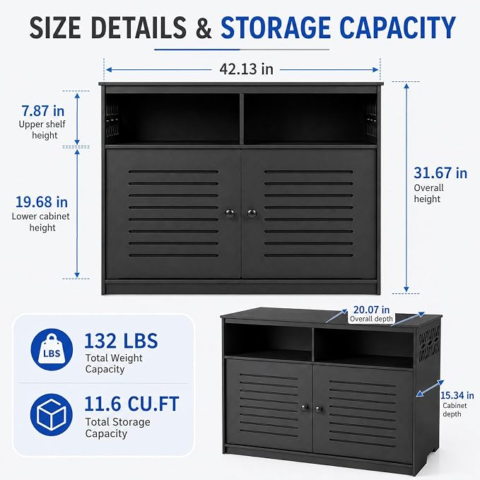 VINGLI Weatherproof Outdoor Storage Cabinet | Outdoor Cabinet - Image 6