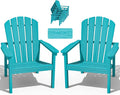 Stackable Adirondack Chairs Set of 2, Compact HDPE, Aruba | 26.3" Wide HDPE by nevilywood