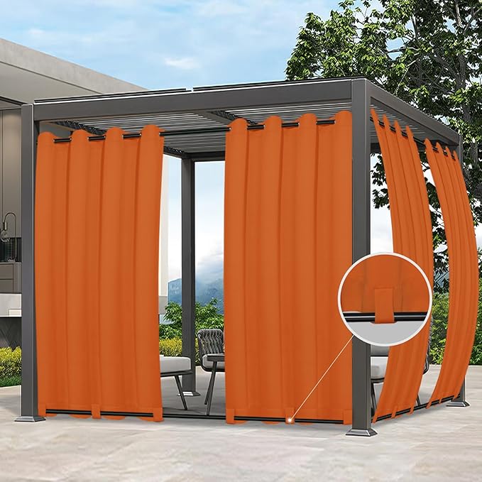 Easy-Going Outdoor Curtains for Patio 1 Panel, 54x84 inch, Weatherproof Privacy by Easy-Going