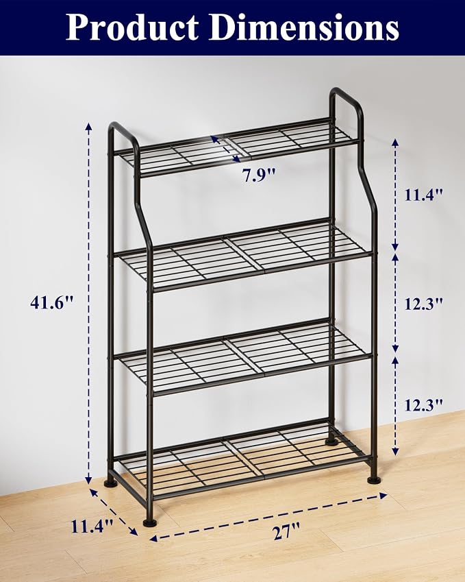 Kitsure 4-Tier Plant Stand Indoor & Outdoor, or Garden, Plant Shelves - Image 2