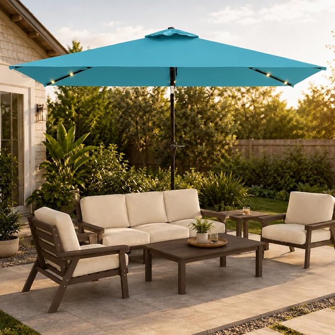 6.5 x 10ft Rectangular Patio Umbrella - Image 9