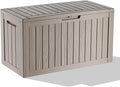DRATO 85 Gallon Outdoor Storage Box Waterproof, Lockable Resin Deck Box by DRATOprovidesawarmandcozy